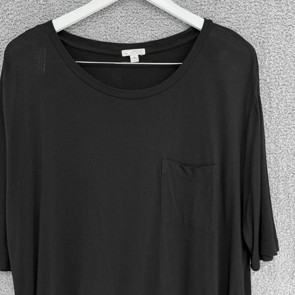 Gap Drapey Pocket T-shirt Black Large Tall - Picture 1 of 7